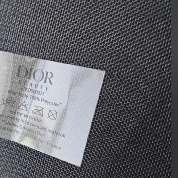 NEW Dior Black Mesh Canage Tote Bag & Pouch Case Clutch Set - Picture 9 of 10